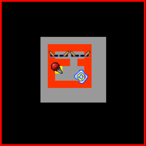 Topo da pirâmide: porta da Key 3008, conjunto de quatro alavancas e teleport de saída.