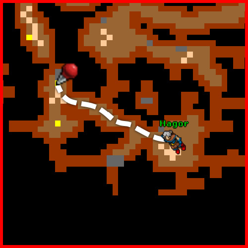 Último trecho até Hagor, identificado pelo nome no mapa.