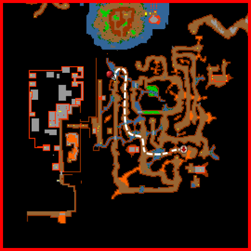 Volta de Mintwallin ao ramo da Mad Mage Room; a travessia da sala grande aparece nas etapas abaixo.
