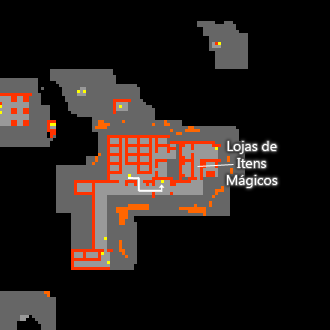 Superior +2 conforme a legenda original do TibiaWiki. As marcas amarelas do último mapa alertam sobre Dwarf Guards.